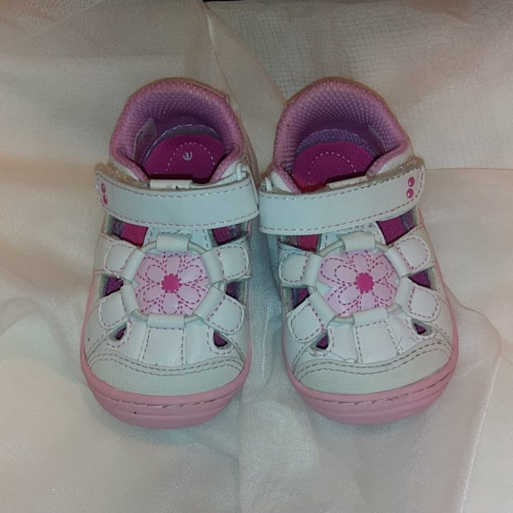 White/Pink Walkers Mary Janes